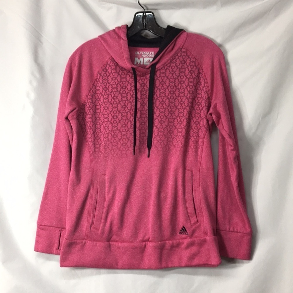 Adidas Women’s Ultimate Hoodie Pink and Black Size M Like-NEW Condition